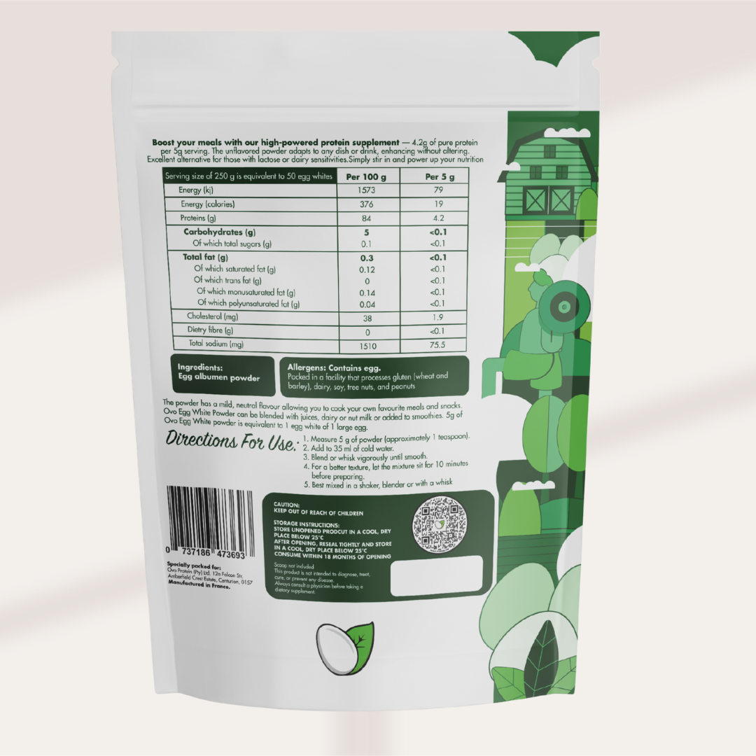 Egg White Powder Pure Protein | Ovo Protein SA